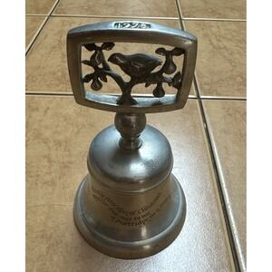 1978 Crown & Rose 12 Days Of Christmas Pewter Bell - On The‎ First Day Of
